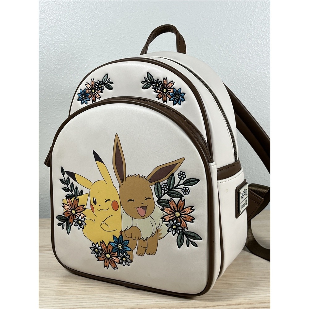 Loungefly Pokemon Pikachu And Eevee Floral Mini Backpack